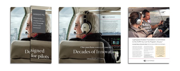 AOPA Pilot gatefold ad with back page
